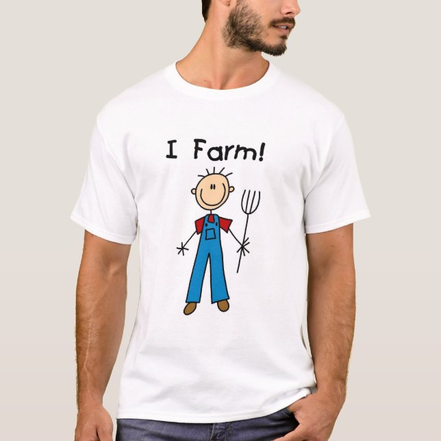 Strichmännchen-Bauers-T-Shirts und Geschenke T-Shirt (Vorderseite)