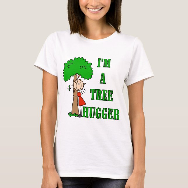 Strichmännchen-Baum Hugger T - Shirts und (Vorderseite)