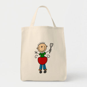 Strichmännchen beim Grillen T-Shirts und Geschenke Tragetasche