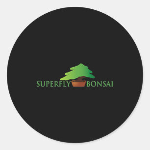 Strichmännchen Bonsai Family T - Funny Premium Runder Aufkleber