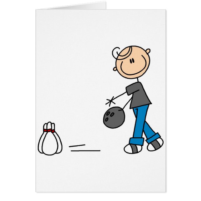 Strichmännchen-Bowlings-T - Shirts und Geschenke (Vorne)