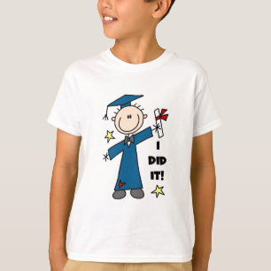 Strichmännchen Boy Graduate T - Shirt und Geschenk