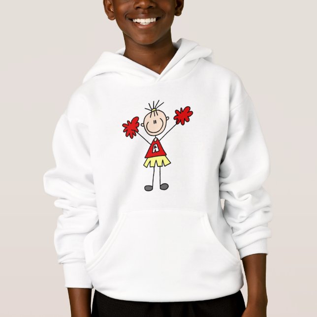 Strichmännchen-Cheerleader-T-Shirts und Geschenke Hoodie (Vorderseite)