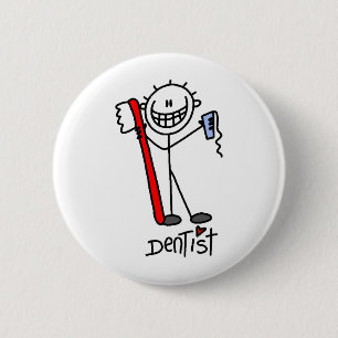 Strichmännchen Dentist Button