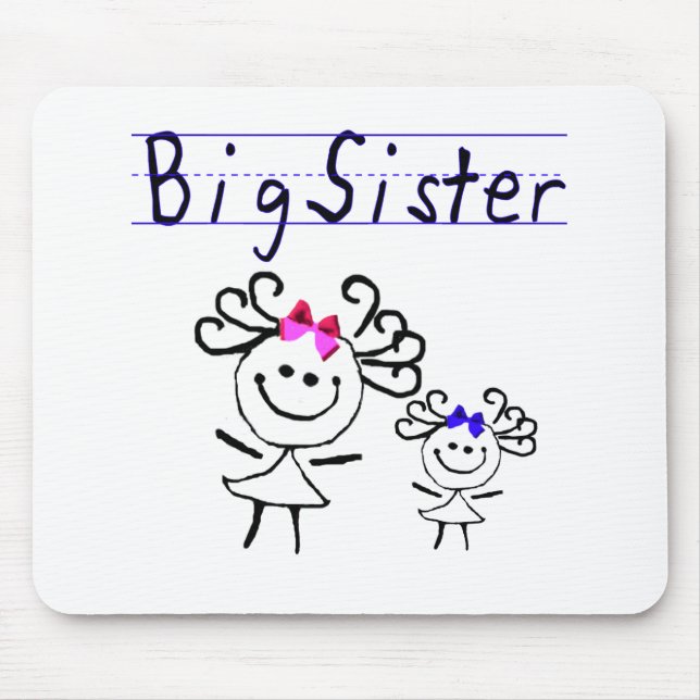 Strichmännchen der großen Schwester Mousepad (Vorne)