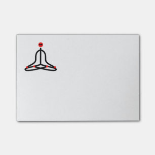 Strichmännchen der Lotosyogahaltung Post-it Klebezettel