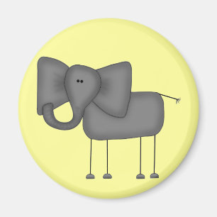 Strichmännchen-Elefant-T-Shirts und Geschenke Magnet