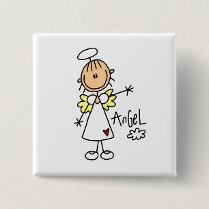 Strichmännchen-Engels-T - Shirts und Geschenke Button