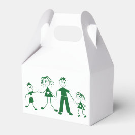 Strichmännchen Family Gefälligkeitsboxen Geschenkschachtel