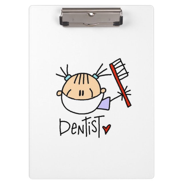 Strichmännchen Female Dentin Zwischenablage Klemmbrett (Vorderseite)