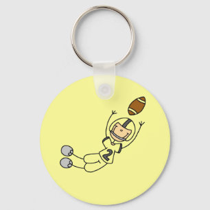 Strichmännchen-Fußball-Gelb Schlüsselanhänger