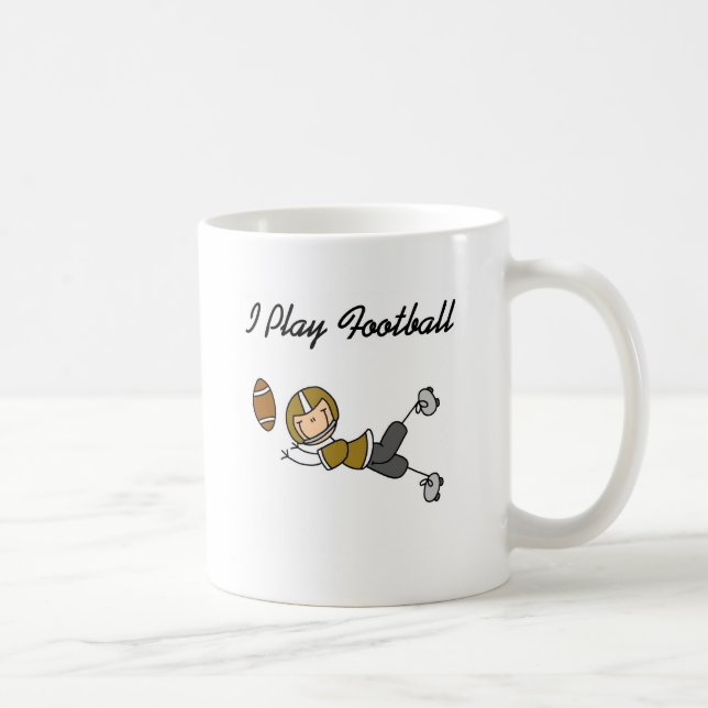 Strichmännchen-Fußball - Goldt-shirts und Kaffeetasse (Rechts)