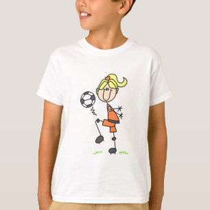 Strichmännchen-Fußball-T-Shirts und Geschenke T-Shirt