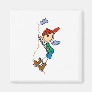 Strichmännchen-Gebirgskletternmagneten Magnet