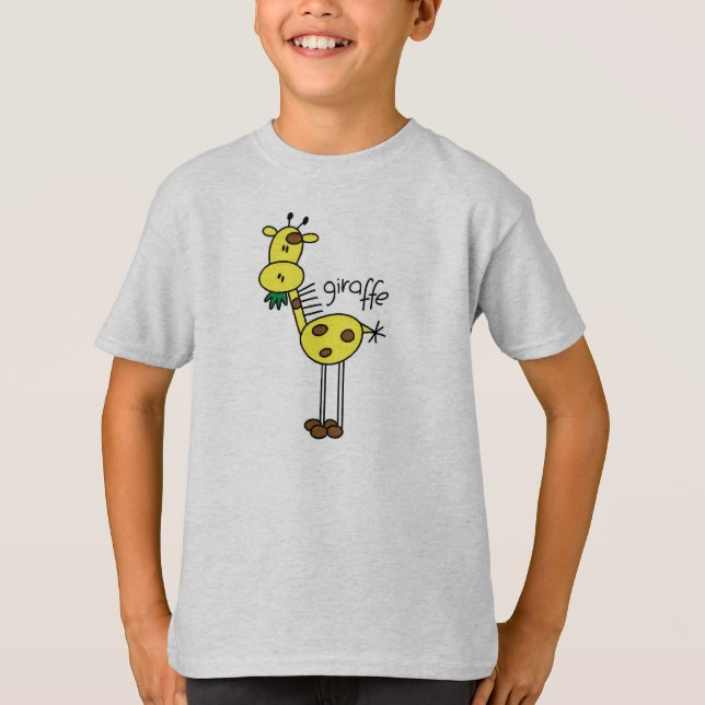 Strichmännchen-Giraffen-T - Shirt (Vorderseite)