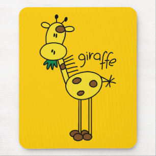 Strichmännchen-Giraffen-T-Shirts und Geschenke Mousepad