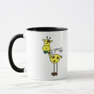Strichmännchen-Giraffen-T-Shirts und Geschenke Tasse
