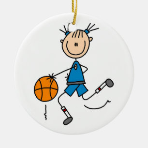 Strichmännchen Girl Basketball Basketball Spieler Keramik Ornament