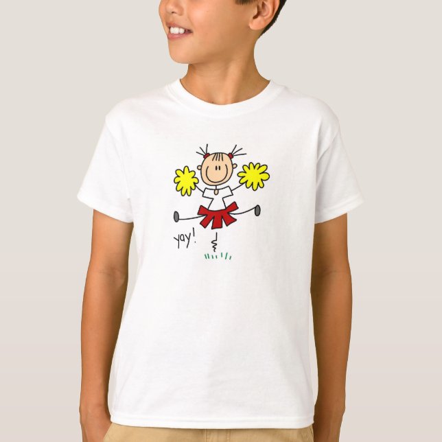 Strichmännchen Girl Cheerleader Tshirts und Gesche (Vorderseite)