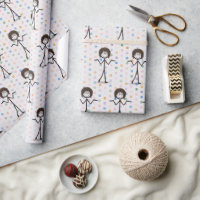 Strichmännchen Girl mit Haar und Brille