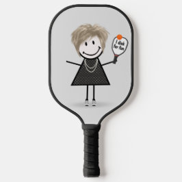Strichmännchen Girl mit Pickleball Paddle