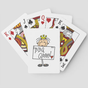 Strichmännchen GRILLEN Queen Spielkarten