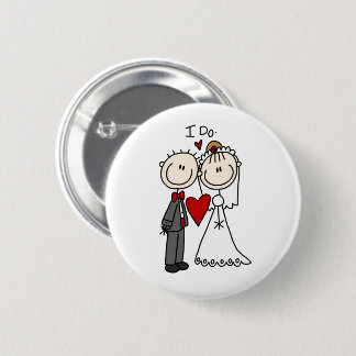 Strichmännchen Hochzeit und Hochzeit Button