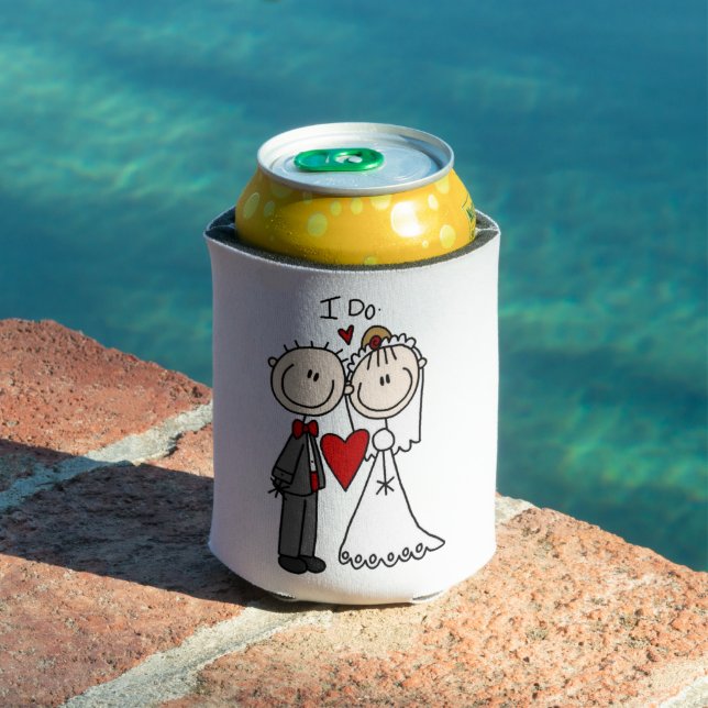 Strichmännchen Hochzeit und Hochzeit Dosenkühler (In Situ Pool)