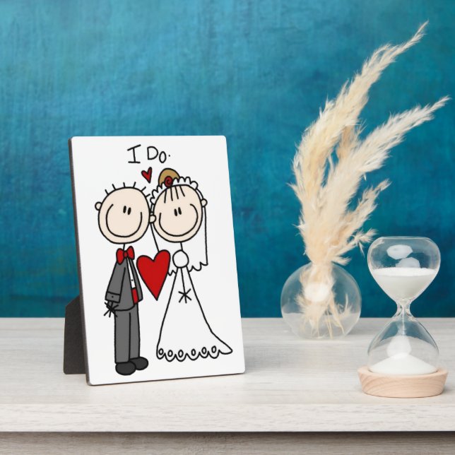 Strichmännchen Hochzeit und Hochzeit Fotoplatte (Seite)