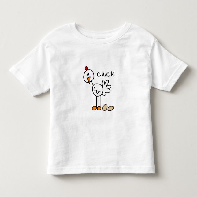 Strichmännchen-Huhn Kleinkind T-shirt (Vorderseite)