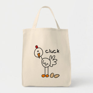 Strichmännchen-Huhn-T-Shirts und Geschenke Tragetasche