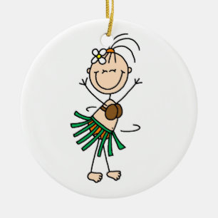 Strichmännchen Hula Dance Ornament
