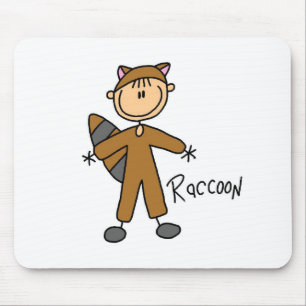 Strichmännchen im Raccoon-Anzug Mousepad