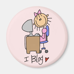 Strichmännchen Internet Blogger Magnet