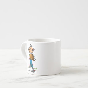 Strichmännchen Jäger Espressotasse