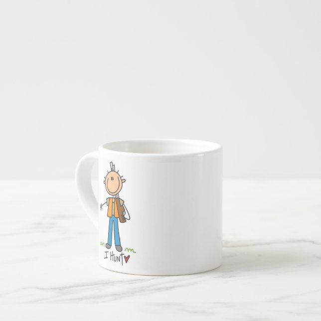 Strichmännchen Jäger Espressotasse (Vorderseite Links)