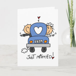 Strichmännchen Just Married Ankündigung
