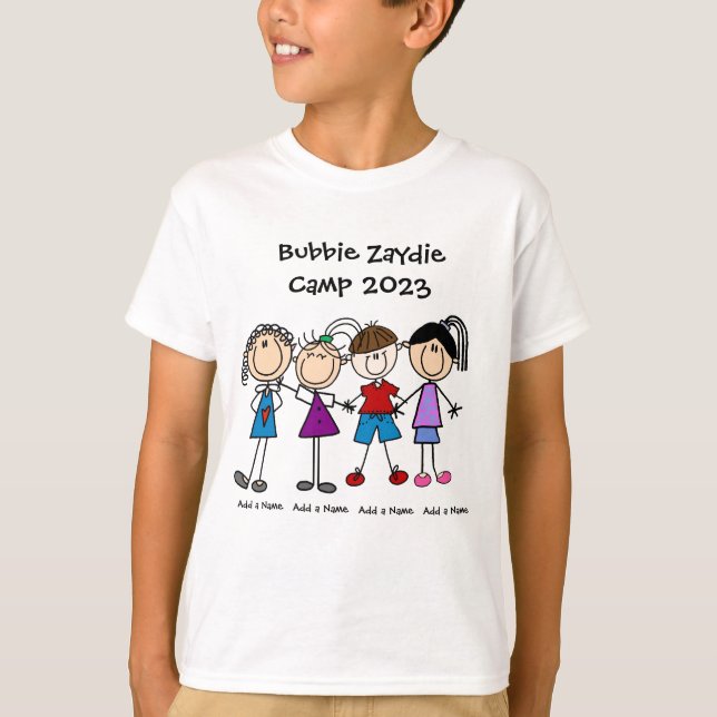 Strichmännchen Kids Family T - Shirt (Vorderseite)