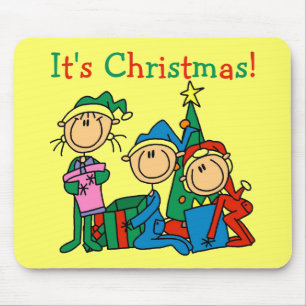 Strichmännchen Kinder Weihnachtsgeschenke und Gesc Mousepad