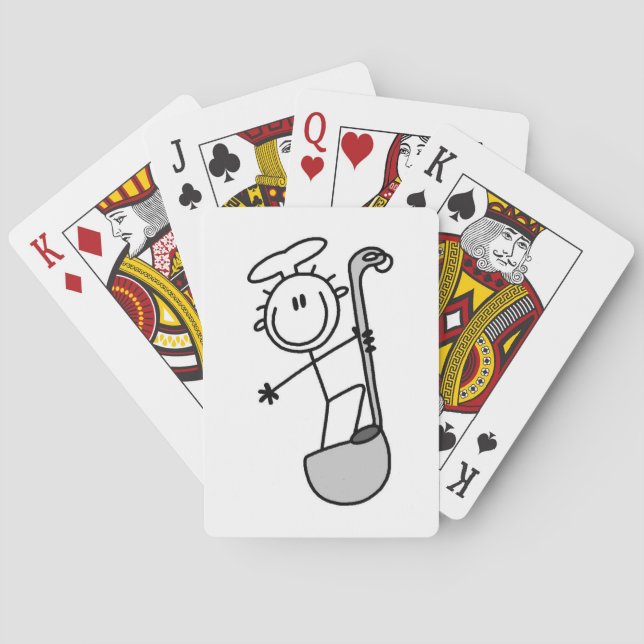Strichmännchen-Koch Mit Schöpflöffel Spielkarten (Rückseite)