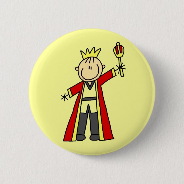 Strichmännchen-König Button (Vorderseite)