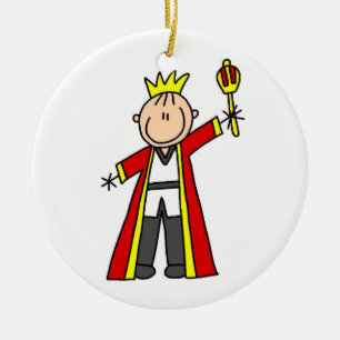 Strichmännchen-König Keramikornament