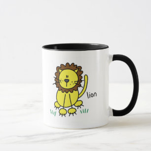 Strichmännchen-Löwe-T - Shirts und Geschenke Tasse