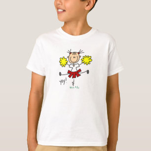Strichmännchen-Mädchen-Cheerleader-T-Shirts und T-Shirt
