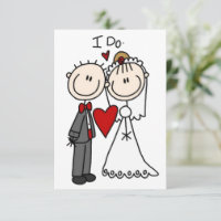 Strichmännchen Menschen Braut und Groom Hochzeit