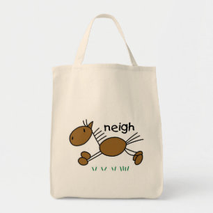 Strichmännchen-Pferdet-shirts und -geschenke Tragetasche