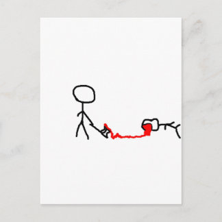 Strichmännchen Postkarte