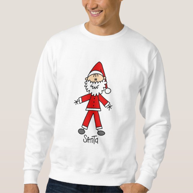 Strichmännchen Santa Claus Tshirts und Geschenke (Vorderseite)
