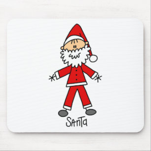Strichmännchen Santa Claus Tshirts und Geschenke Mousepad