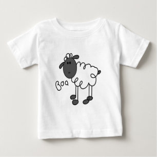 Strichmännchen-Schaf-T-Shirts und Geschenke Baby T-shirt
